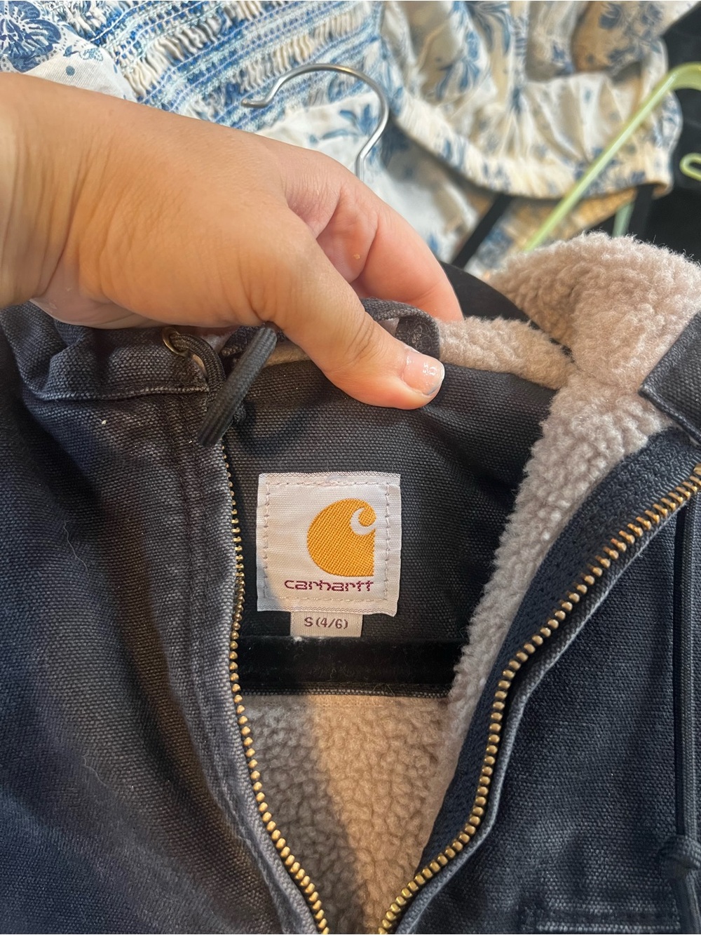 Carhartt Black Hooded Sherpa-Lined Field Jacket - Picture 6 of 10